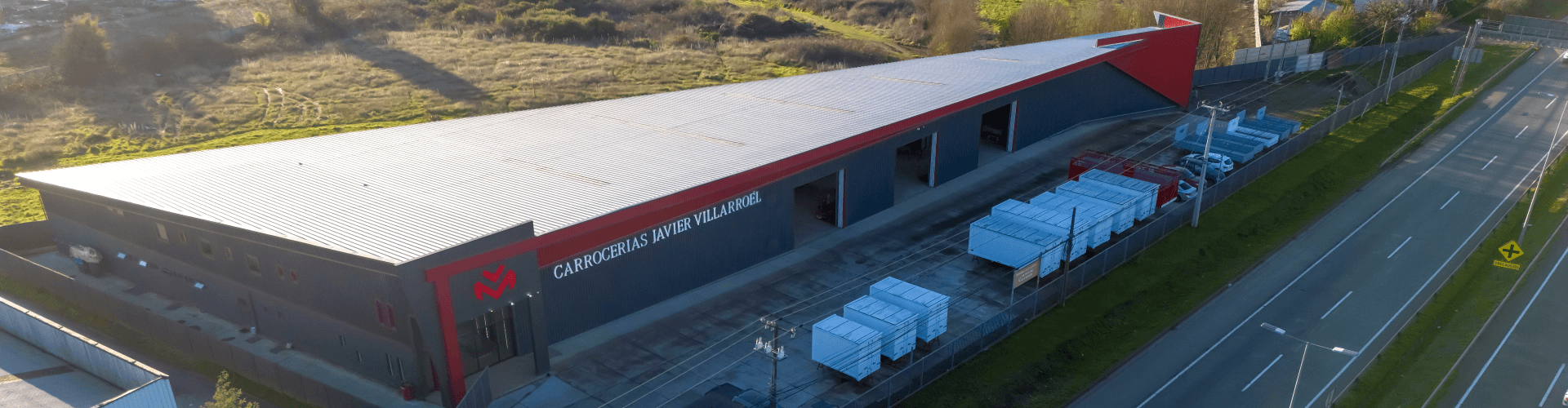 Fabrica de Metalurgica Villarroel vista aérea.